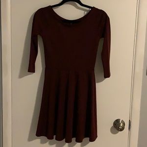 Forever 21 skater dress in burgundy